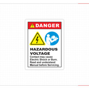 Letrero de Advertencia de Seguridad Eléctrica: Peligro de Alto Voltaje, Riesgo de Descarga Eléctrica - Product Image 1