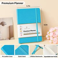Agenda scolaire LABON, planificateur mensuel et hebdomadaire sur 3 ans, avec suivi des dépenses et des habitudes, format A5, en cuir PU