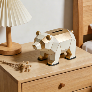 Hucha de Resina con Forma de Oso, Decoración Creativa para el Hogar, Hucha con Forma de Animal - Product Image 1