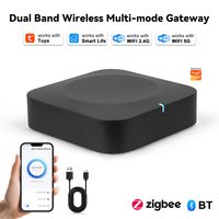 Passerelle Hub Sans Fil Double Bande Zigbee BLE Multifonctionnelle pour Système Domotique Intelligent avec Contrôle Vocal et Prise en Charge de l'Application Tuya Smart Life