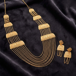 Conjunto de Joyería Larga Tradicional Ortodoxa con Diseño Turco, Chapado en Oro, Cadena de Eslabones, Collares de Moda de Latón para Bodas y Festivales - Product Image 6