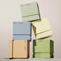 Boîte cadeau rigide de luxe personnalisée pour bougies, couleur bordeaux, avec insert, faible MOQ, vente en gros