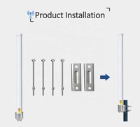 Antena WIFI Wlan 2,4 GHz 5 GHz 10 dBi MIMO Omni 2,4G de doble banda polarizada para Radio UBNT Mimosa