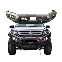 Pare-chocs avant pour Mitsubishi Triton 2019 2020 2021 2022 avec support de lumière LED voiture 4X4 accessoires voiture pare-chocs en acier