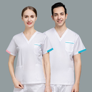 Tela de Sarga de Algodón y Poliéster Personalizable 42009 con Logotipo Personalizado para Uniformes de Enfermería y Uso Hospitalario - Product Image 5