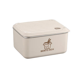 Single-Tier 304 Stainless Steel Rectangle Portable <b>Lunch</b> <b>Box</b> 1000ml Multifunctional Leak-Proof Fresh-Keeping Heatable Food - Product Image 3