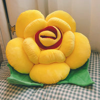 Coussin en peluche en forme de rose stéréo, oreiller décoratif floral doux, décoration esthétique pour chambre, oreiller de repos, cadeau de Saint-Valentin