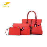 Ensemble de sacs à main pour femmes de haute qualité personnalisés, 3 pièces, sac à bandoulière en cuir PU avec garniture en croco, ensemble de sacs fourre-tout polyvalents pour le travail et les occasions décontractées