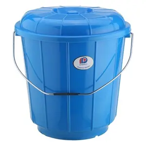 Balde de plástico com alça de aço 5 ltr multi cor redonda transparente novo material preço de fábrica