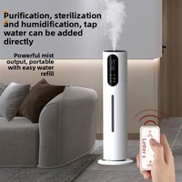 Humidificateur sur pied, purification de l'air, capacité de 7,5 L, fonction antibactérienne, fonctionnement ultrasonique silencieux, grand format pour la maison et l'hôtel