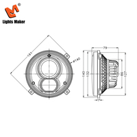 Faro LED Redondo de 5.5 Pulgadas, Clásico, Vintage, Personalizado, H4, Luz Alta y Baja, Impermeable IP67, 4000LM, Carcasa de Aluminio, YW-5601