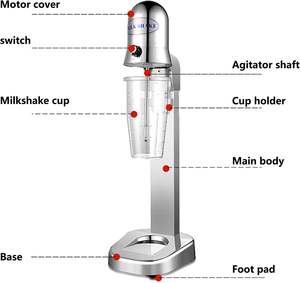 Macchina elettrica per il latte Shaker produttore di Milkshake a 2 velocità macchina per frullare proteine 18,000 RPM capacità 650ML 180W - Product Image 3