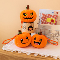 Porte-clés pendentif en peluche super douce en fibre de polyester, motif citrouille d'Halloween et fantôme, décorations transfrontalières, cadeaux