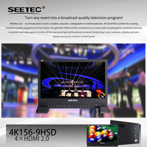 SEETEC 4K156-9HSD Prix de gros <span class=keywords><strong>d</strong></span>'usine 15.6 ''IPS 4K UHD 3840x2160 moniteur de diffusion Quad écran partagé avec 4x Ports HDMI - Product Image 5