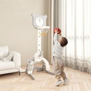 <span class=keywords><strong>Mini</strong></span> panier de basket pour enfants, support réglable en hauteur, fixation murale par ventouse, pliable, intérieur/extérieur, jouet sportif en plastique pour enfants - Product Image 1