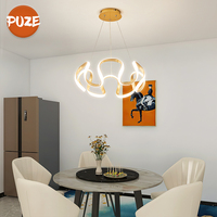 Luxe Artistique Style Moderne Chandaliers Éclairage Intérieur Fantaisie Cercle Anneaux Lustres Pendentif Lumières