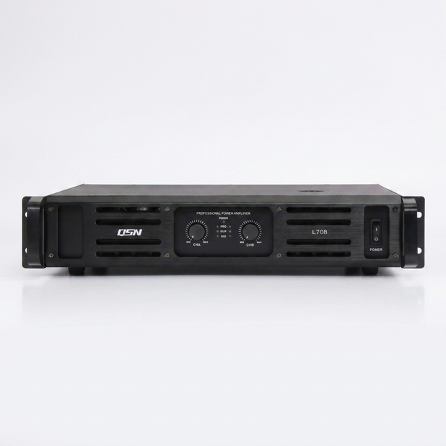 Power Amplifier 2 Channel  Class-H  800WX2  Professional Amplifier L708 Intelligent Variable Speed Heat Dissipation