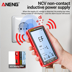 ANENG 681 Smart Anti-Burn True RMS-Multimeter, wiederauf ladbarer Spannungs-/Hz/Ω/Dioden tester mit LCD und Mantel - Product Image 3