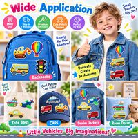 Patch brodé en gros pour véhicules : Excavatrice, Taxi, Avion, Voiture, Camion de pompiers – Patch thermocollant ou à coudre