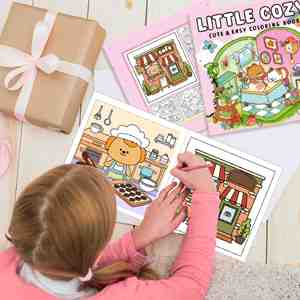 Printed Paper Cover In-Stock Cozy Space <b>Coloring</b> <b>Book</b> for Adults and Teens Bold Simple Design Cross-Border A5 Spiral Bound - Product Image 1