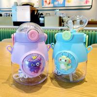 Botol Minum Anak Kecolove 1000ml, Lucu, Kapasitas Besar, Portabel, Motif Hewan Boneka, Dilengkapi Tali, Cocok untuk Sekolah dan Olahraga