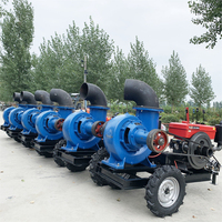 Set pompa air portabel, mesin Diesel 8HP 28hp 3 inci 4 inci 12 inci