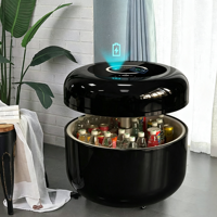 Refrigerador de Mesa Tipo OEM, Portátil, con Carga Inalámbrica, Pantalla Táctil Inteligente, Mesa de Centro con Refrigerador