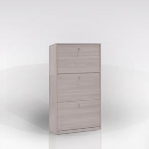 Scarpiera con 3 ante a ribalta 63x18x117 cm, olmo chiaro - Product Image 1