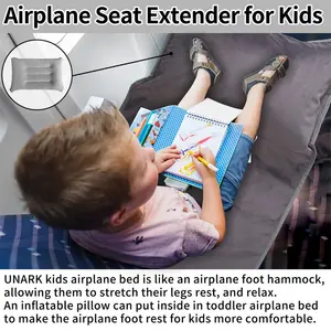 Extender del sedile dell'aeroplano per bambini aereo gonfiabile poggiapiedi letto per poggiapiedi del bambino amaca letto dell'aeroplano sedile Extender