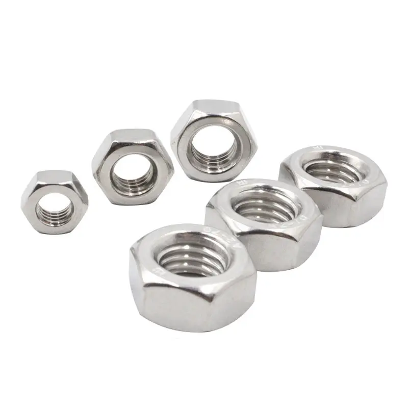 Standard size SS304 SS316 Hex Stainless steel Nut