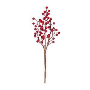 BRANCHE AVEC BAIES ROUGES H. 43CM - Product Image 1