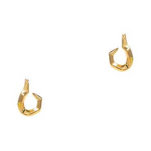 Stylish irregular personality all match 18k gold plated women's earrings jewelry