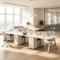 Poste de travail modulaire en panneaux pour bureau, bureau cloisonné moderne pour 2, 4 ou 6 personnes, pour usage commercial