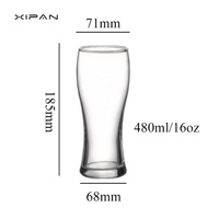 Verre à bière Xipan durable de 16 oz, style américain, avec logo personnalisé, cadeau de retraite 2026 – Adieu, pour les retraités, collègues, usage domestique