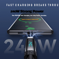 Câble PD tressé 240w charge rapide et données USB C vers câble de chargeur rapide PD USB-C