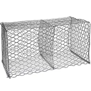 Malla de alambre galvanizado para protección de pendiente, malla de gabion para protección de aislamiento, 2x1x1m