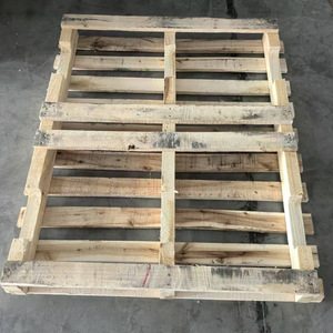 พาเลทไม้เนื้อแข็ง Ruihua ขนาด 1100x1300 มม. แบบเข้าได้สองทาง ไม่ต้องรมควัน สำหรับคลังสินค้าและการขนส่งส่งออก - Product Image 1