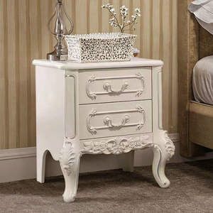 Luxury carved french <strong>royal</strong> <strong>leather</strong> soft <strong>bed</strong> green color european style master bedroom sets b4021 g - Product Image 4