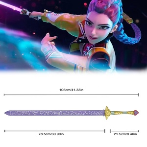 105cm Anime cosplay Prop thân thiện với môi trường an toàn PU bọt larp vũ khí rumi K-POP Thợ Săn Quỷ saingeom Thanh Kiếm đồ chơi - Product Image 2