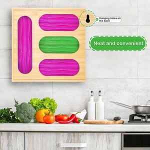 Top Lids Bamboo Kitchen Drawer Organizer Bamboo Ziplock Bag Storage Organizer - Product Image 6