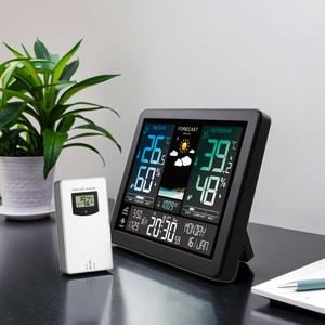 Tùy chỉnh kỹ thuật số không dây trong nhà/ngoài trời Nhiệt kế ẩm kế cảm biến thông minh cho nhà bếp nhiệt độ độ ẩm readout nhựa - Product Image 1