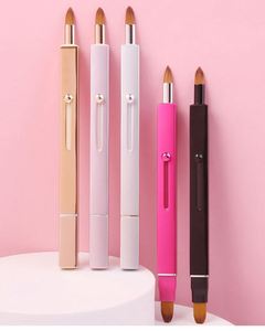 Pinceau à lèvres double tête portable rétractable, pinceau correcteur estompeur, pinceau à lèvres pour maquillage - Product Image 3