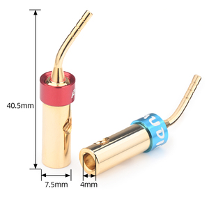 Mạ Vàng Chuối âm thanh cắm Hifi vít thiết bị đầu cuối cho loa cáp pin dây âm thanh video pin cắm cho HIFI loa khuếch đại - Product Image 6