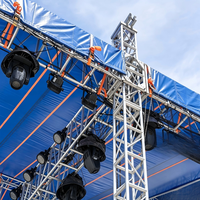 Structure de toit de scène en aluminium modulaire pour événements, éclairage, connexion par boulons à embout personnalisée pour concerts, festivals, affichages extérieurs