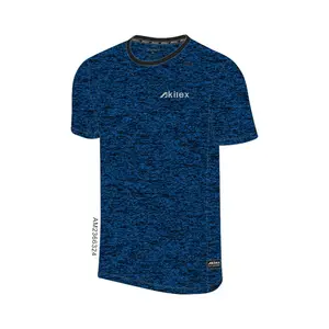 Akilex 사용자 정의 로고 실행 짧은 소매 땀 방지 빠른 건조 체육관 통기성 빈 티셔츠 남성용
