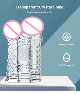 Kristal prezervatif kol cilt renk erkekler titreşim silikon noktalı kristal prezervatif - Product Image 2