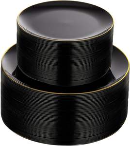 Servicio Mayorista de China: Juego de Vajilla de Cerámica Nórdica de Lujo, 24 Piezas, Color Negro, para el Hogar - Product Image 1