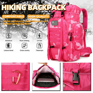 Outdoor Waterproof Hiking <b>Backpack</b> <b>Large</b> Bag Custom Logo Pink Durable Mountain Climbing <b>Backpack</b> - Product Image 5
