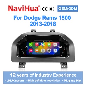 NaviHua สำหรับ Dodge RAM ปี 2013-2018 อัปเกรดระบบ Linux สำหรับรถยนต์ รองรับ Carplay จอแสดงผลดิจิตอลในรถยนต์ หน้าปัด LCD อัตโนมัติ ชุดหน้าปัดแบบดิจิตอล จอแสดงผลเสมือนจริง - Product Image 1