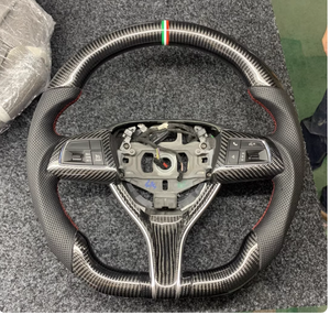 Volante Deportivo de Fibra de Carbono Estilo D de Alta Calidad YLC a Precios de Fábrica para <span class=keywords><strong>Maserati</strong></span> Levante Ghibli Quattroporte 2010-2025 - Product Image 4